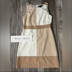 WHBM - White House Black Market Dress MIDI Bold Check Design - 2